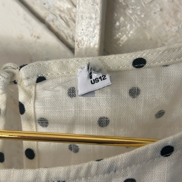 NWOT Princess Polly Black Polka Dot Cream Blouse - Picture 6 of 7